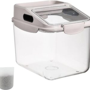 5.5LB Dog Food Storage Container, Airtight Pet Treat Bin Translucent Dry Food Grain Storage Barrels Sealed Bucket Moisture-Proof Plastic Cat Puppy Food Bin with Seal Locking Lid Keep Fresh