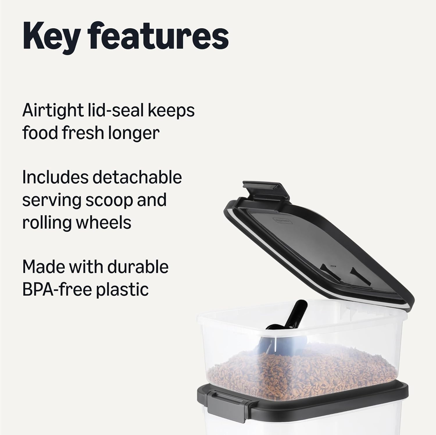 Pet Food Storage Container 30lbs+10lbs - Image 2